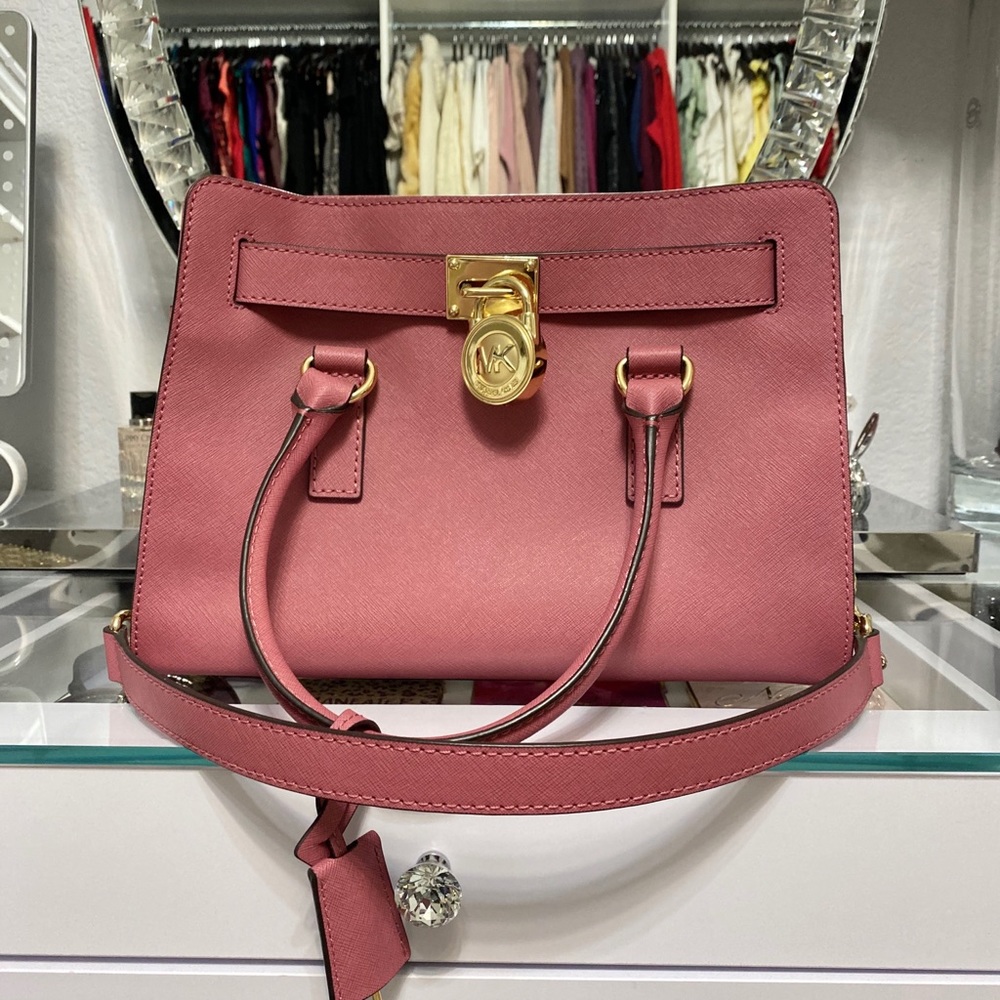 Michael Kors Hamilton Pink Satchel Tote